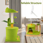 PETSITE Palm Cute Cat Tree, 31 Inches Tall with Sisal Scratching Posts, Condo, Dangling Ball, and Self Groomer, Ideal for Indoor Small & Medium Cats (19 x 13 x 31 inches)