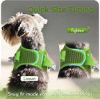Eagloo Small Dog Harness and Leash Set, Step in Puppy Vest with Breathable Soft Mesh, Walking Reflective Pet Harness for Medium Small Dogs, Green, M