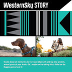Wolfgang Heavy Duty Martingale Dog Collar with Quick Release Nylon Buckle for Walking & Training, WesternSky Print, Large