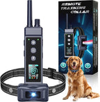 Shock Collar for Dogs - 4265ft Waterproof Training Collar with Flashing Light for Small Medium Large Dogs with Rechargeable Remote, Beep (1-8), Vibration(1-16), Safe Shock(1-99) (Black)
