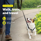 PetSafe 3-in-1 Harness - Comfortable Easy-Walk Dog Chest Harness with Front Leash Attachment to Reduce Pulling, Choking & Gagging - Dog Obedience Gear - Small - Black