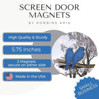 Screen Door Magnets Double Sided – Keep People, Kids, and Dogs from Running into a Screen Door. Saver - Robbins Aria Blue Birds