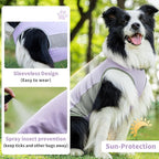 Dog Shirt, Cooling Vest Lightweight Breathable, Dog T-Shirts All-Season UV Protection Pet Clothes Quick Dry Soft Stretchy Pet Shirt Vest For Small Medium Large Dogs (Lilac Ether 1PC, X-Large)