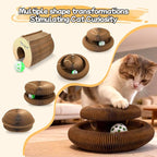 2Pack Kitty Kurls Magic Organ Cat Scratcher Toy,Accordion Design with Strong Magnet,Space Saving Cardboard Scratching Pad for Indoor Cats