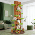 90.5 Inch Cat Tree for Indoor Cats, KAMABOKO Multi-Level Tall Cat Tower with Sisal-Covered Scratching Posts, Plush Perches, Hanging Toys & Spring Toys, Large Kitty Condo with Jumping Platforms