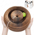 Kitty Curls Cat Toys Magic Organ Cat Scratcher Pad, Interactive Cat Toys for Indoor Cats with Compact Accordion Design and Bell Ball, Helps Relieve Anxiety, Boost Claw Health, Protect Furniture