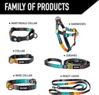 Wolfgang Heavy Duty, Adjustable Dog Collar with Quick Release Nylon Buckle for Walking & Training, ChevTech Print, Medium