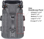 ICEFANG GN3 Tactical Dog Harness with 6X Buckle,Dog Molle Vest with Handle,3/4 Body Coverage,Hook and Loop Panel for ID Patch,No Pulling Front Clip (M (25"-31" Girth), Wolf Gray)