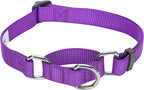 Blueberry Pet Essentials Martingale Safety Training Dog Collar, Dark Orchid, Large, Heavy Duty Nylon Adjustable Collars for Dogs