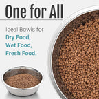 PEGYY11 Nonslip Stainless Steel Dog Bowls, 7.6 US Cup, 2 Count
