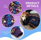 KYEESE Dog Pajamas Velvet Dog Pajamas Small Sized Dogs Dogs Pjs with Leopard Pattern Soft Doggie Jammies Stretchy Doggie Clothes Puppy Onesie Comfy Pet Coat Pet Costume, X-Small