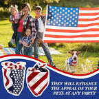 GOLD HONEY 2PCS American Flag Dog Bandanas Reversible in Box, Patriotic Dog Scarves for Large Dogs, 4th of July Memorial Day Pet Scarf, USA Flag Bandana Pet Accessories