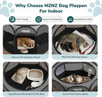 Dog Playpen, Portable Puppy Pet Crate Indoors for Small/Medium/Large Dogs Cats Rabbits, Foldable Dog Cage Enclosure for Outdoor, Pop Up Dogs Tent Kennel with Carrying Case, Dark Grey