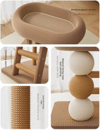 Cat Tree Tower, Multi Functional Climbing Frame with Scratching Post and Cozy Bed, Multi Level Climbing Activity Center for Indoor Cats to Play and Rest, Compact Design for