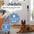 PoochieBells Dog Door Bells for Potty Training, Quick & Easy Puppy Potty Training Method Included, Handcrafted in USA with Loud, Paw-Safe Bells, Hydrangea