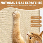 2 Pack Wall Coner Cat Scratcher with Tape, Natural Sisal Cat Corner Scratcher for Indoor Cats, Scratch Furniture Protector 20''x9.8'' + 15.7''x7.9''