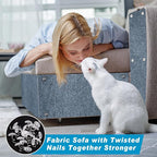 Cat Scratching Mat, 118" x 15.8" Self-Adhesive Trimmable Cat Scratching Carpet Mat with 20 Screws, DIY Cat Scratchers Furniture Protector for Indoor Cats, Couch, Wall and Cat Tree Shelves
