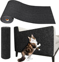 ReWallpaper Cat Scratching Mat Peel and Stick Cuttable Scratch Resistant Textured Black Cat Carpet Furniture Wall Protector for Couch Corner Tower Cover Easy Trim Self Adhesive Pet Safe 15.8in x 6.5ft