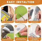 4pack Cat Scratch Couch Furniture and Wall Protector | Adhesive Cat Scratch Pad for Covering Cat Tower, DIY Climbing Cat Scratcher Couch Protector from Cat Claws Scratching (Green)
