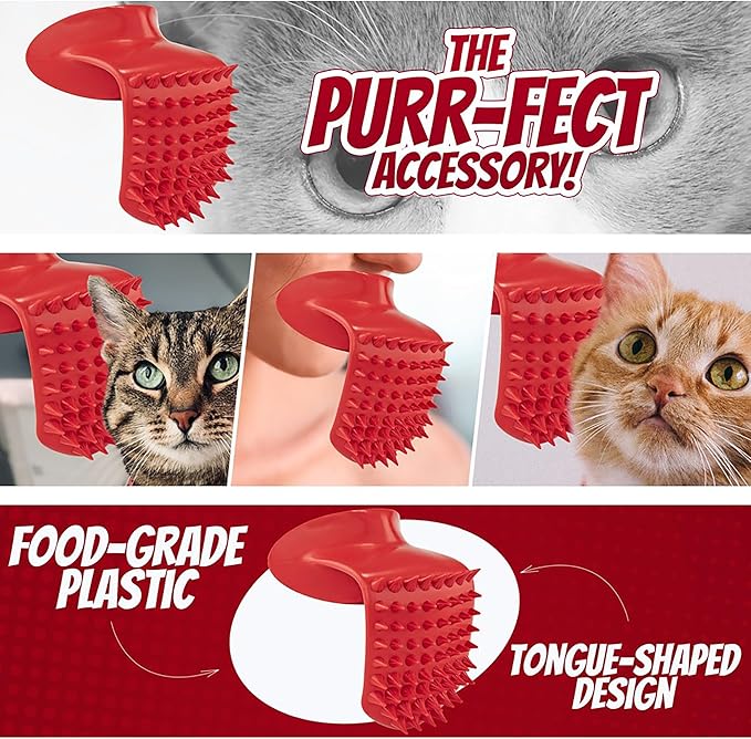 Lick'em Tongue Cat Brush – Funny Novelty White Elephant Gag Gift for Cat Lovers