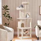 Topeakmart 70.5 Inches Multi Level Cat Tree, Cat Tower Kitten Condo with 2 Condos & 2 Foam-Padded Perches & Scratching Post, Cat Activity Center for Play
