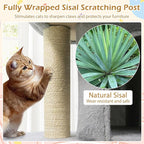 Tangkula Small Cat Tree for Indoor Cats, 26 Inch Cat Tower with Sisal Scratching Posts, Dual Cat Condos with Large Padded Push Perch, Modern Cat Climbing Furniture Activity Center (Light Grey)