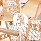 Cat Tree Ladder, Ladder Cat Tree with Hammock Scratching Post Climbing Web and Danging Sisal Ball, Cat Ladders Can Accommodate Multiple Cats and Can be Removed by The Window