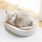NATUYA Oval Cat Scratcher Bed, Modern Cat Scratching Bowl Bed, Durable Kittens Scratching Board Corrugated Lounge, Furniture Protector