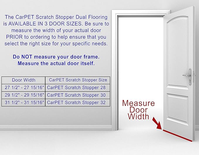 KittySmart Carpet Scratch Stopper Dual Flooring - Stop Cats from Scratching Carpets at Doorways Instantly – Professionally Pre-Cut – Requires No Cutting or Modification - 5 Year Warranty