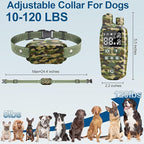 Shock Collar for Dogs, 2 Dogs Training Collar, 4500 FT Waterproof Bark Collar, Rechargeable Electric Collar with Recording & Calling & Vibration & Shock for All Breeds (Camouflage 2 Pack)