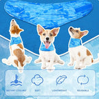 Talltalk 5 Pieces Dog Cooling Bandanas Neck Wraps Ice Scarf Pet Dog Cooling Collar Hunting Training Hiking Camping Accessories for Summer(L)