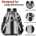 Pawstrip Cat Backpack Carrier with Large Space Bubble Window, Airline Approved Breathable Pet Carrier for Small Dogs Cats up to 15lbs, Foldable for Travel Hiking & Outdoor Use