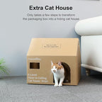 FUKUMARU Floor to Ceiling Cat Tree, 6 Level Adjustable Height (6-10 ft) Climbing Tower with Thickened Scratching Posts, Cats Activity Center with Cozy Hammock - Beige