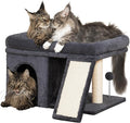 XL Cat Tree Tower for Large Adult Cats 20 lbs+, 25in Perch Bed, Condo Cave for Indoor Medium Kittens Rabbit Ferret Pet, Sisal Scratchers, Extra Large
