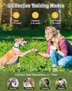 Dog Shock Collar with Remote Control, 4000FT Dog Training Collar with Beep(1-9) & Vibration(1-9) & Safe Static(1-99), IPX7 Waterproof & Rechargeable Shock Collar for Dogs All Breeds 10-120lbs