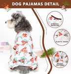 Dog Pajamas Spring Summer Dog Clothes for Small Medium Dogs Girl Boy Cute Soft Puppy Pjs Clothes Doggie Onesies Cat Pet Jammies Outfit (Brown,XL)