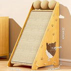 22.44 x 14.56 x 11.41 Inch Sisal Cat Scratcher, Natural Scratching Post, Cat Scratch Pad for Wall and Couch, Durable Toy for Indoor Kittens with Hanging Ball