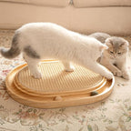 CHEERHOME PETS Sisal Cat Scratcher Toy with Ball Track Wooden Interactive Cat Toy for Indoor Cats Scratch Pad, Physical Exercise for Kitty and Medium Cat