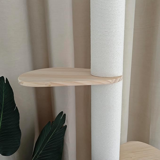 Wooden Pedal Cat Shelves for Floot to Ceiling Cat Tree Parts