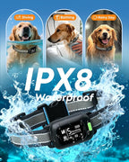 Delupet 2-in-1 Dog Bark & Shock Collar – 4500FT Dog Training Collar with Remote, 3 Training Modes & LED Light, IPX8 Waterproof E Collars with Anti-Barking for Small Medium Large Dog (Titanium)