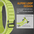 HYDEME Tactical Dog Collar, Alpine Loop Adjustable Military Training Nylon Dog Collars with Handle and Reflective for Small Medium Large Dogs, with Airtags Protective Case & Patches.(L,GrassGreen)