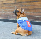 iChoue French Bulldog Summer Cooling Shirt for Dogs UV Sun Protection Vest Sleeveless Stretchy Tank Top English Pug Grey Blue - XXLarge