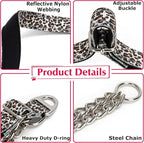Reflective Martingale Dog Collar - Cartoon Pattern Adjustable No-Pull Training Collar with Safe Choke Chain Design for Medium, Large & XL Dogs(Cartoon XL)