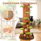 NUNU LAB Luxury Cat Tree for Indoor Cats- 90.5" Super Large Magic Forest Cat Tree Tower with Sisal Scratching Pad, Multiple Condo, Jumping Platforms and Plush Toys for Multi-Cat Household