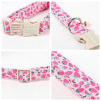 ARING PET Strawberry Dog Collar, Cute Spring Summer Pink Puppy Pet Collars for Small Medium Large Female Girl Dogs-M