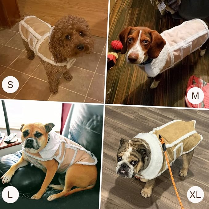 Namsan Large Dog Coat for Winter, Fleece Dog Jackets with Leash Hole Large Breeds, Warm Doggie Coats for Large Dogs, Dogs Vest with Adjustable Magic Tape, Easy to Wear, XL