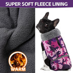 Doglay Dog Coat, Waterproof Dog Jacket Pet Winter Coat for Cold Weather with Thicken Furry Collar, Reflective Puppy Winter Jacket Warm Fleece Lining for Small Medium Large Pets