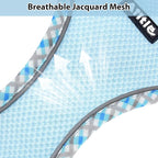 AIITLE Small Dog Harness - Breathable Double-Layer Jacquard No-Choke Vest, Durable Anti-Tear Fabric with Reflective Trim - Perfect for Running, Parties, Daily Walks (Blue, XS)