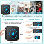 Dog Door Bell for Potty Training, Smart Wireless Doggie Doorbell to Go Outside, 1000 Feet Long Range with IP65 Waterproof Super-Light Touch Button (2Receivers+2Buttons)