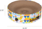 Catstages Bowl Track Scratcher Cat Ball-Track Toy, Corrugated Scratch, and Lounger All-in-One, Two Balls Included for Interactive Play, Multicolored